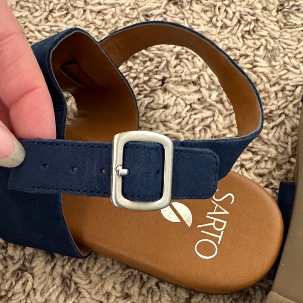 SARTO By Franco Sarto Navy Strappy Sandals - Picture 3 of 3